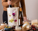 2-BOTTLE CANVAS WINE BAGS | SET OF 3 | Planet E .