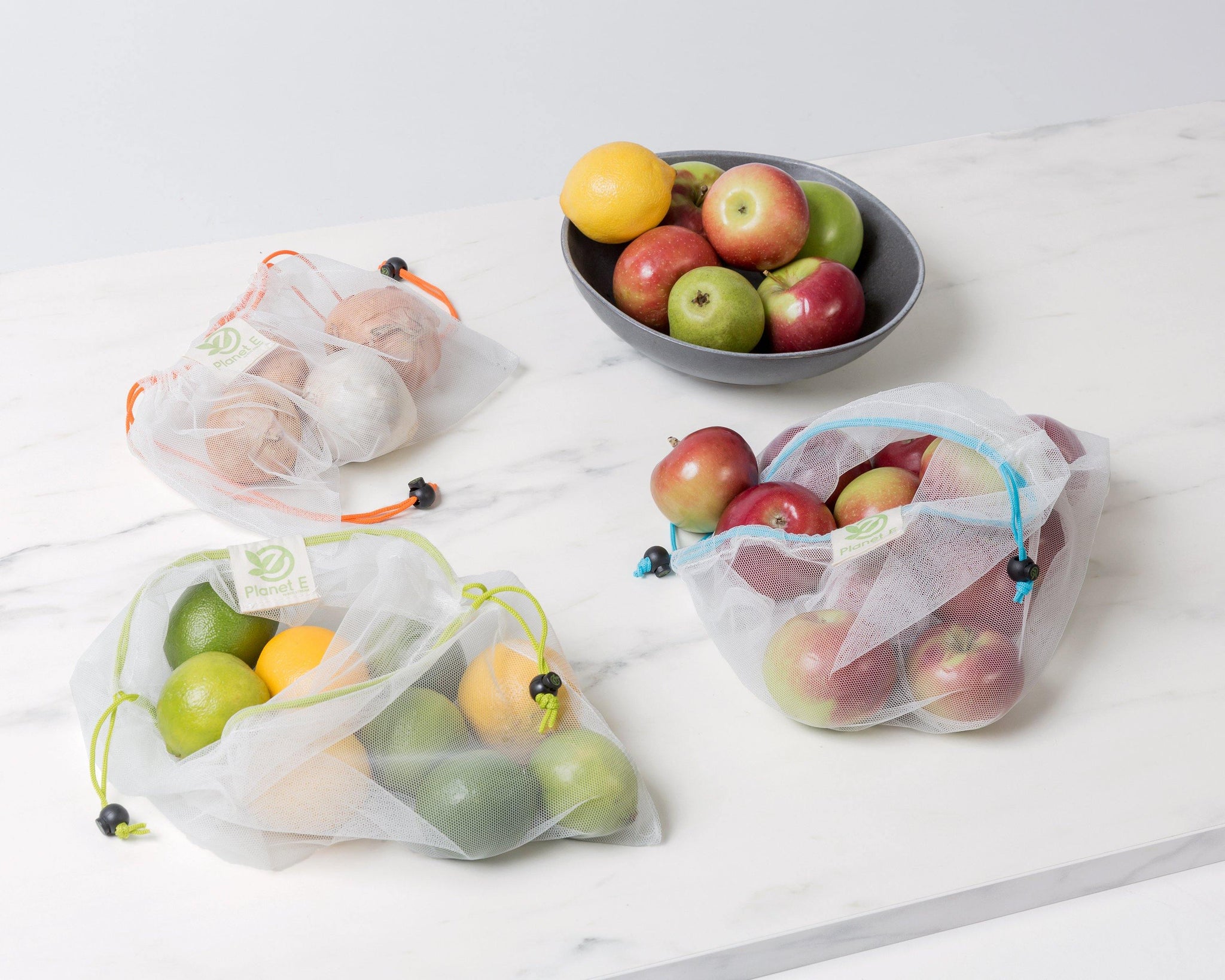 MESH PRODUCE BAGS | SET OF 12 | MULTI | Planet E .